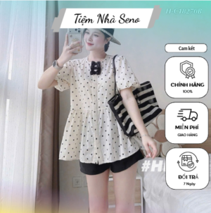 Áo Babydoll Chấm Bi Đơn Giản